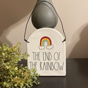 Rae Dunn The End of The Rainbow Ceramic Sign